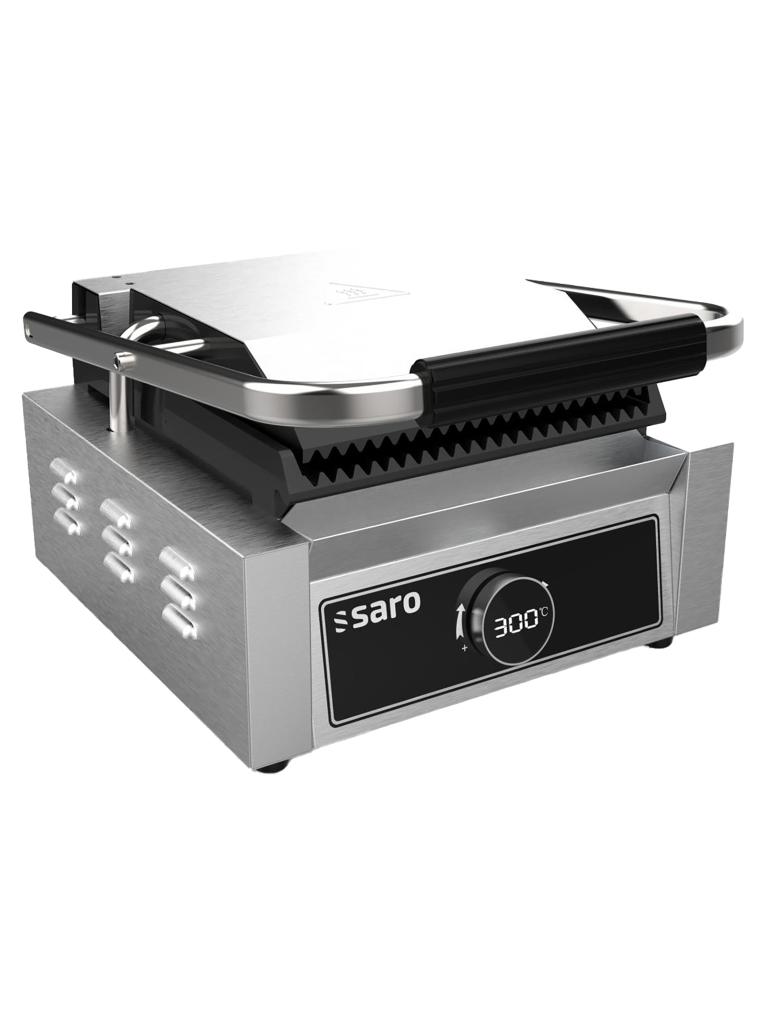 Contactgrill - Digitale Temperatuurregeling - RVS - 230V - H 19 x B 32 x D 41 CM - Saro - 443-2000