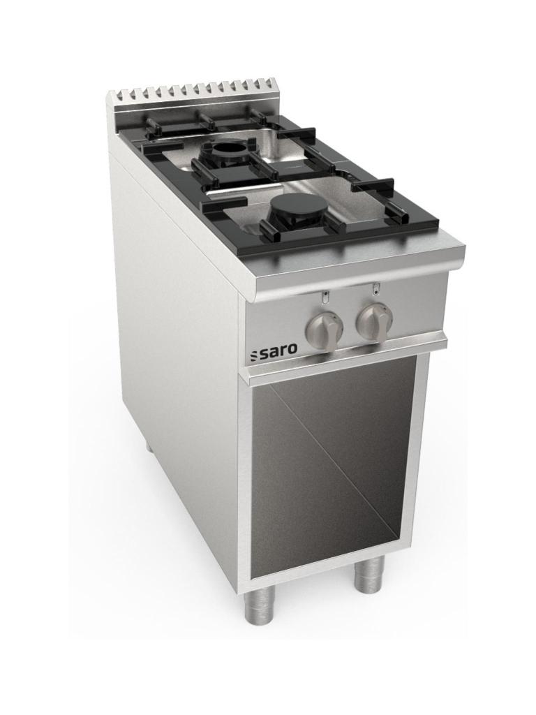 Gasfornuis - 2 Pits - RVS - H 85 x B 40 x D 90 CM - Saro - 423-8000