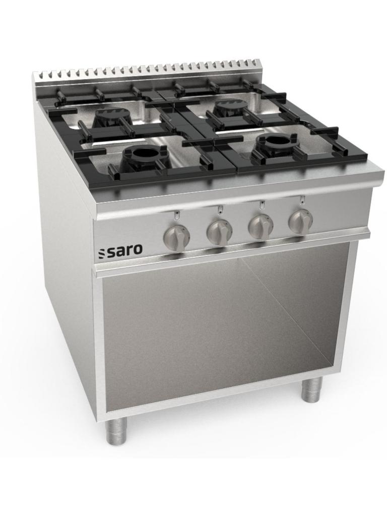Gasfornuis - 4 Pits - RVS - H 85 x B 80 x D 90 CM - Saro - 423-8005
