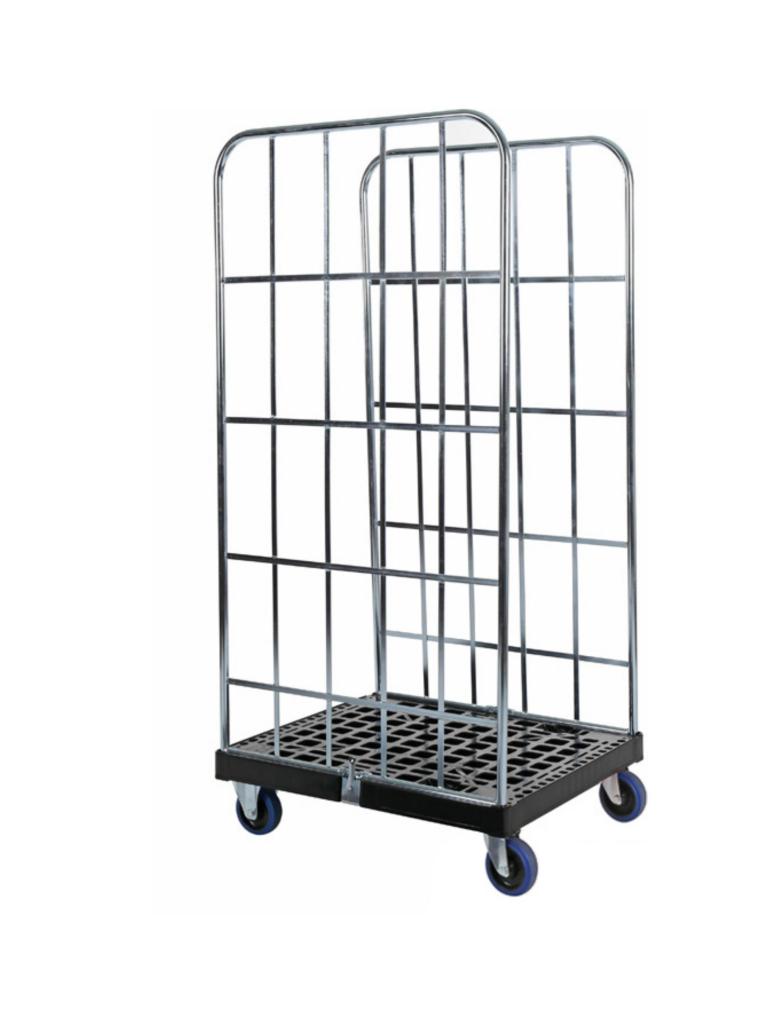 Trolley - Zwart - RVS - H 167.8 x B 68.2 x D 81.5 CM - Saro - 174-3105
