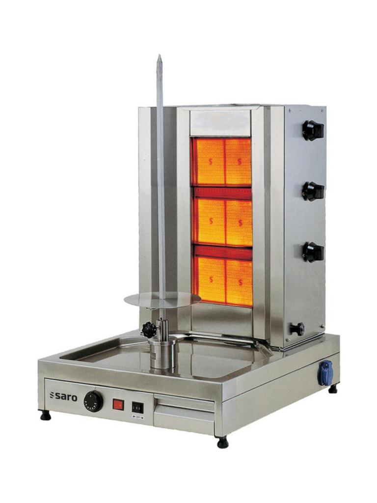 Kebab / Gyros Grill - Gas - RVS - 230V - H 78 x B 53 x D 65 CM - Saro - 126-1700