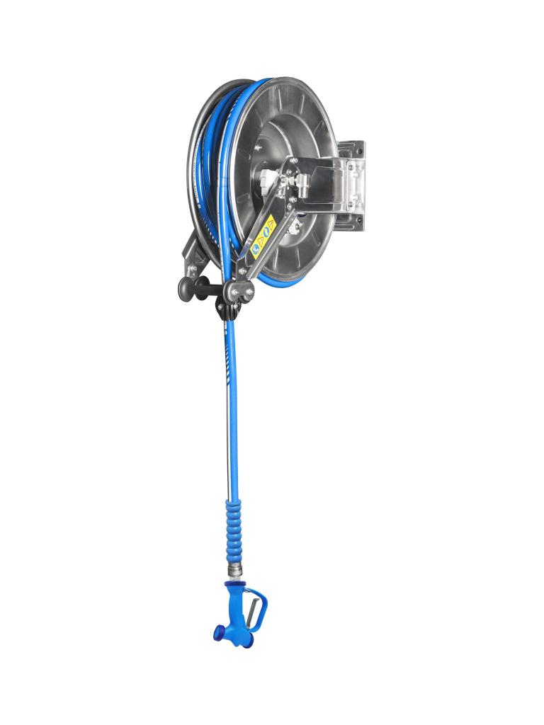 Slanghaspel - Slang 10 m - Pistool - RVS - H 44.7 x B 19.2 x D 48 CM - Saro - 457-2000