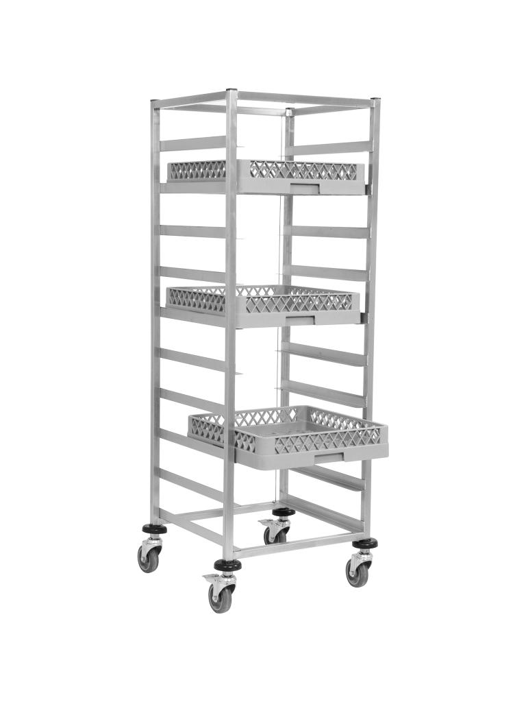 Traywagen - RVS - H 166 x B 51 x D 53 CM - Saro - 452-1340