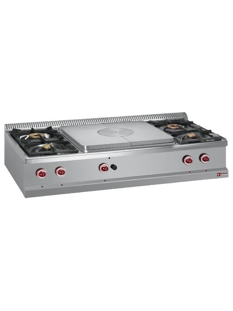 Cuisinière à gaz - 4 feux - Autocuiseur - Modèle de table - Diamant - G7/T4B15T