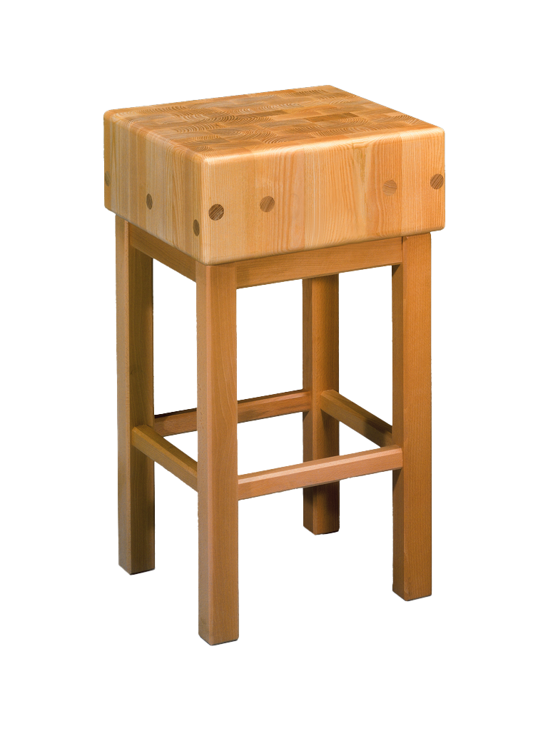 Planche à découper - Bois d'acacia - H 90 x 50 x 50 cm - Bloc 20 cm - G-Line