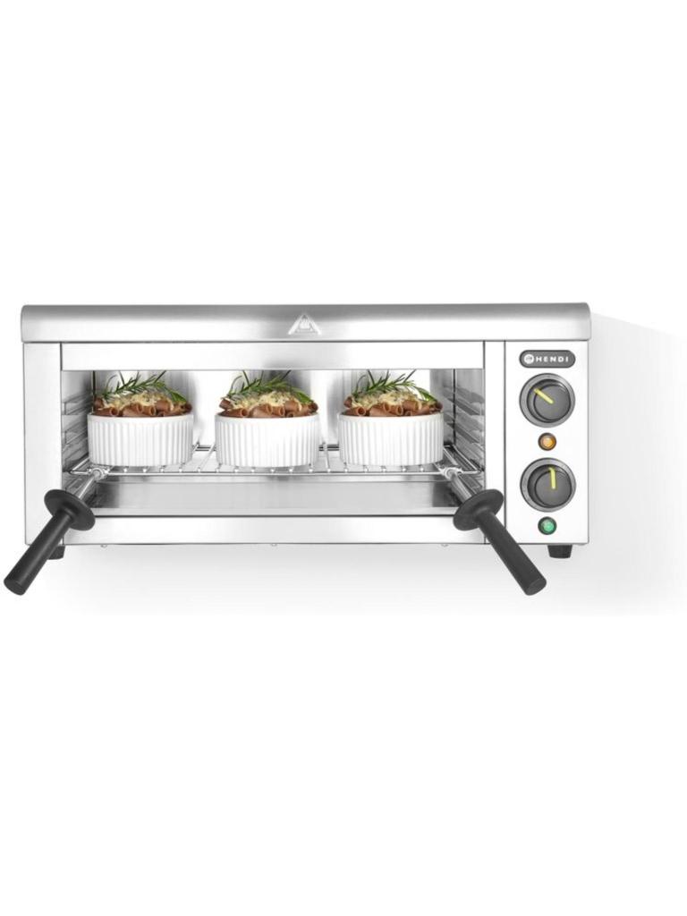 Salamandre avec support mural - Inox - H 28 X 31 X 61 CM - Hendi - 264119