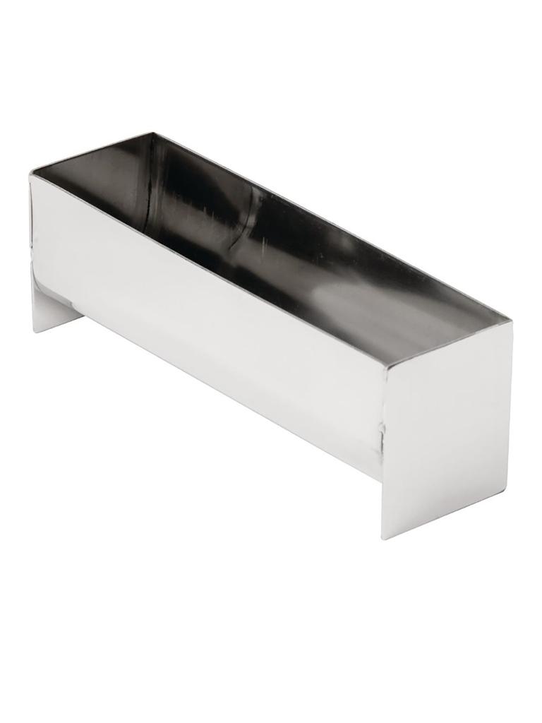 Moule à pâté et terrine - Forme en U - 0,2 Litre - H 4,5 x 3,5 x 13,5 CM - Inox - Vogue - E589