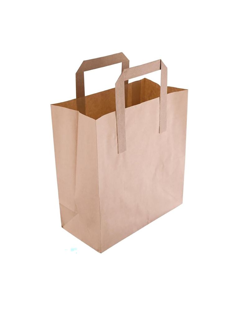 Sac en papier - 250 pièces - Marron - H 21,5 x 18 x 9,5 CM - Papier - Fiesta Green - CS351