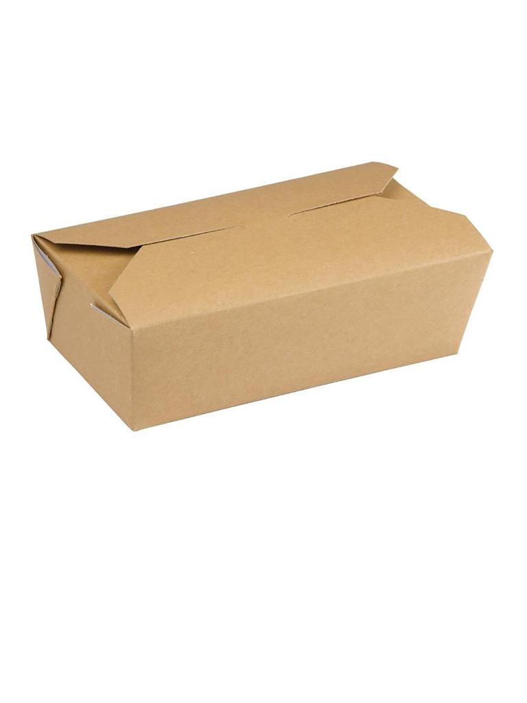 Boîtes alimentaires jetables - 1.023 Litre - 250 pièces - H 5.8 x 18.5 x 10.3 CM - Carton Kraft/Pe - Colpac - DM173