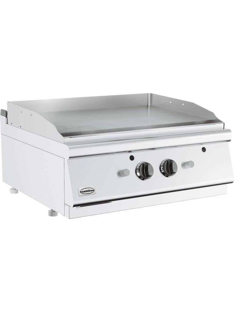 Bakplaat - Dubbel - Gas - Tafelmodel - Chroom - H 30 x B 80 x D 70 CM - Combisteel
