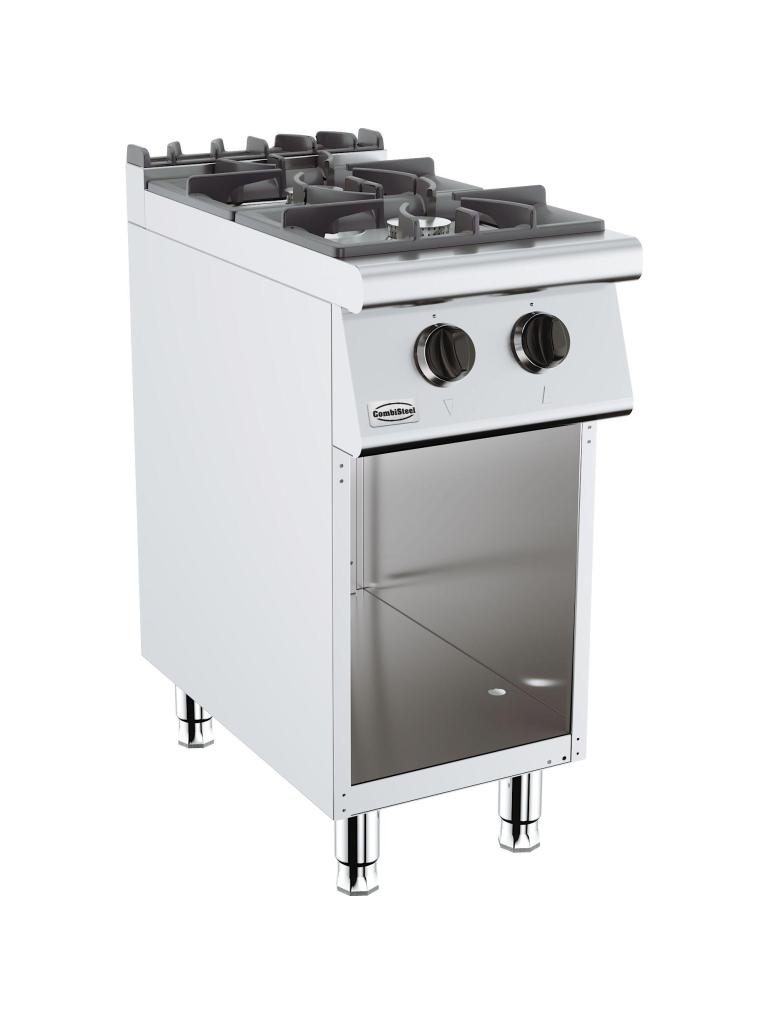 Kooktafel - Gas - 2 Pitten - Staand Model - H 90 x B 40 x D 70 CM - Combisteel