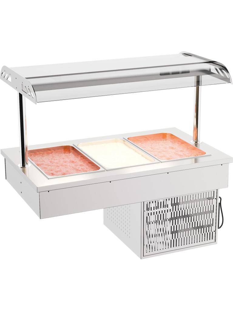 Bak - Gekoeld - Drop-In - 3x 1/1 GN - 230V - H 105 x B 120 x D 70 CM - Combisteel