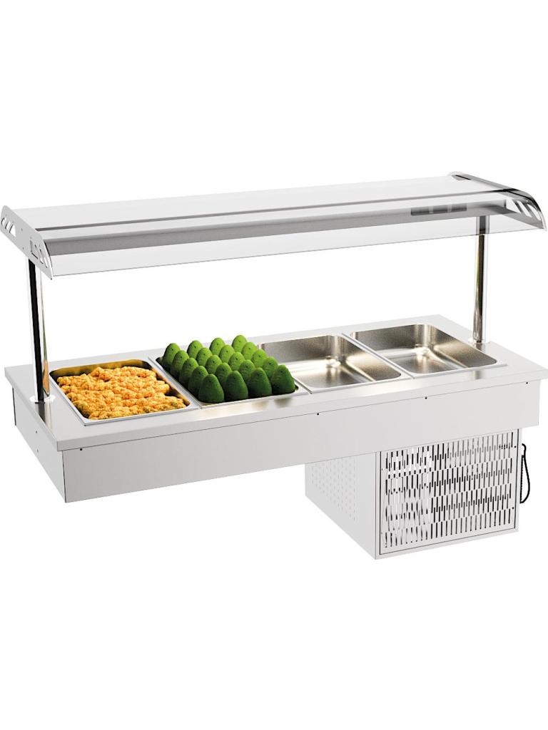 Bak - Gekoeld - Drop-In - 4x 1/1 GN - 230V - H 105 x B 150 x D 70 CM - Combisteel
