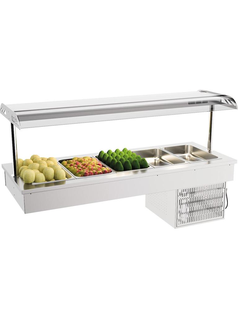 Bak - Gekoeld - Drop-In - 5x 1/1 GN - 230V - H 105 x B 180 x D 70 CM - Combisteel