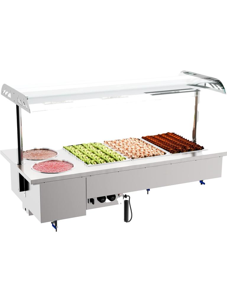 Bain-Marie - Drop-In - Bowls - 3x 1/1 GN - 230V - H 105 x B 150 x D 70 CM - Combisteel