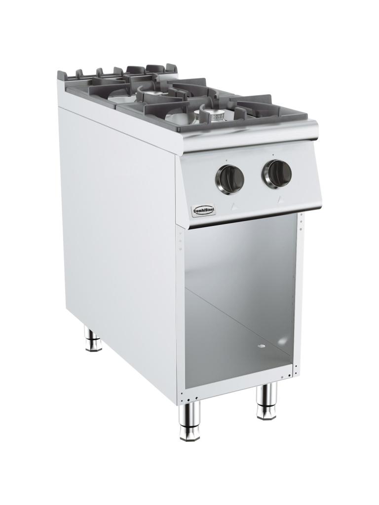 Kookunit - Gas - 2 Pitten - Staand Model - H 90 x B 40 x D 90 CM - Combisteel