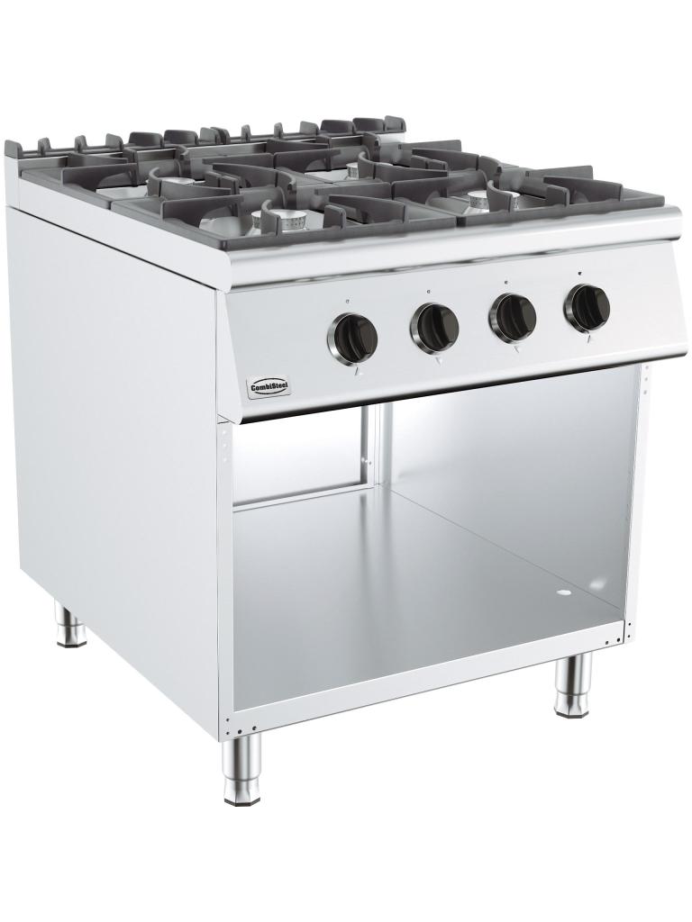 Kookunit - Gas - 4 Pitten - Staand Model - H 90 x B 80 x D 90 CM - Combisteel