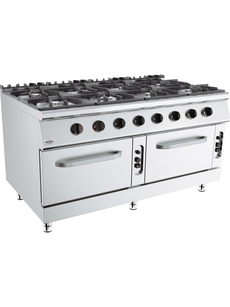 Fornuis - Gas - 8 Pitten - Gasoven - Staand Model - H 90 x B 160 x D 90 CM - Combisteel