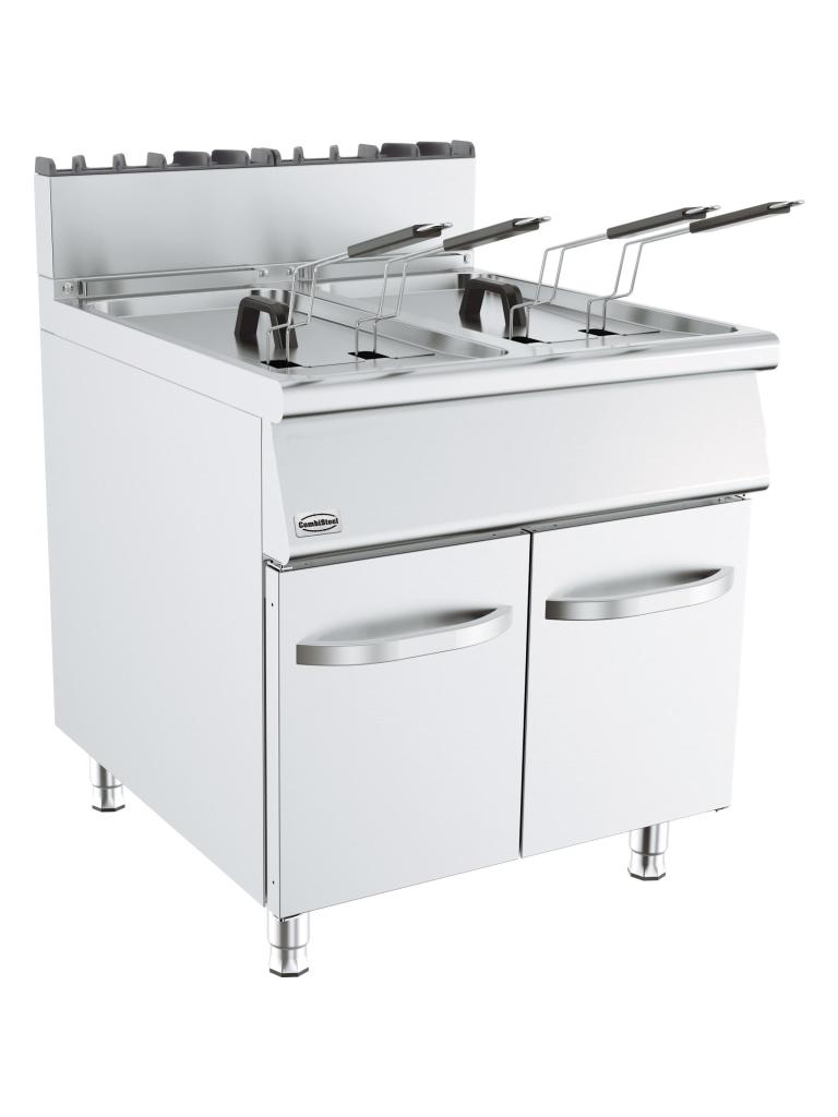 Friteuse - Gas - Staand Model - 2x 19 Liter - H 90 x B 80 x D 90 CM - Combisteel