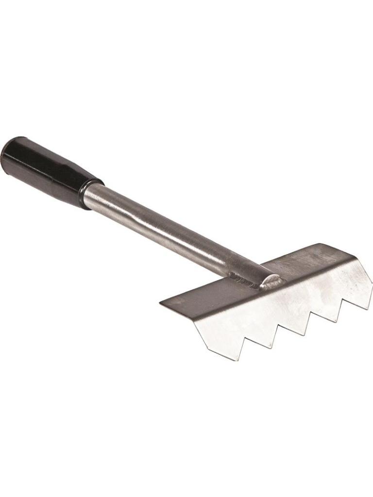 Lavasteengrill Schraper - Geribbeld - H 3 x B 32 x D 12 CM - Combisteel