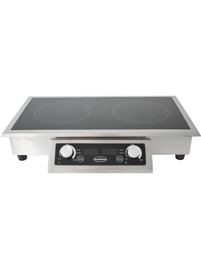 Kookplaat - Inbouw - Elektrisch - 2 Zones - 400V - H 11.5 x B 71.2 x D 38.2 CM - Combisteel