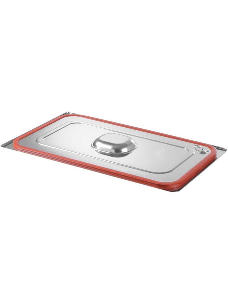 Couvercle gastronorme bord silicone - Inox 1810 - 32,5 X 26,5 CM - Hendi - 802625