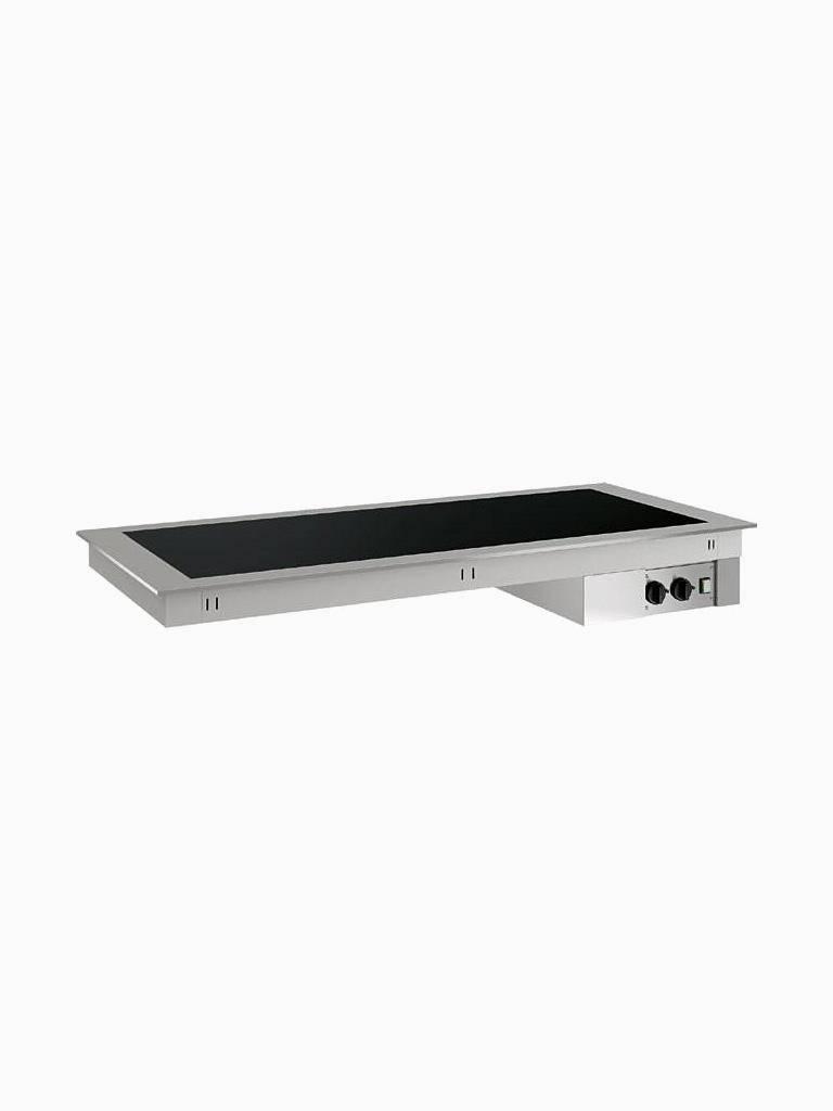 Elément de plaque de cuisson vitrocéramique - 2 x 1/1 GN - Inox - Diamant - DPA/PVV08