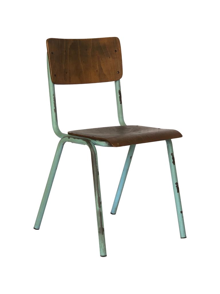 Chaise de restauration - Old School - Vert Vintage - Bois - G-Line