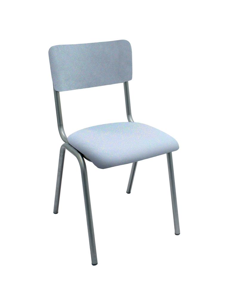 Chaise de restauration - Old School - Métal Vintage - Velours Bleu Clair - G-Line