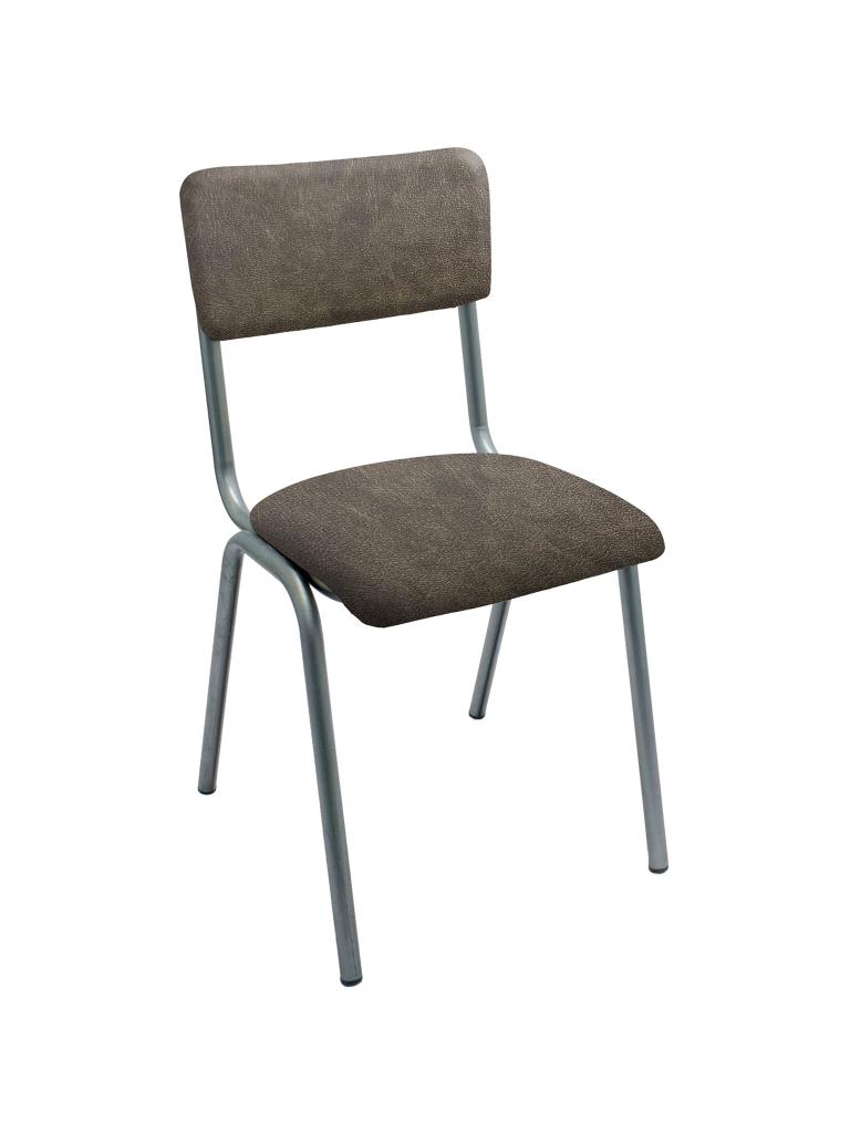 Chaise de restauration - Old School - Métal Vintage - PU Anthracite - G-Line