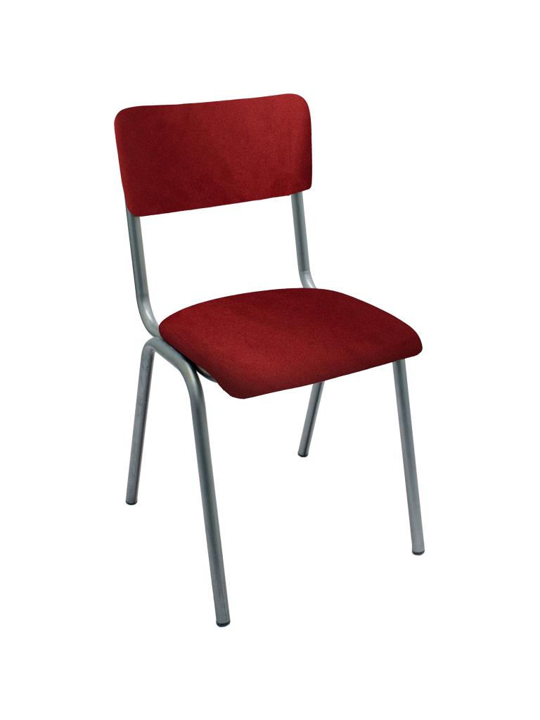 Chaise de restauration - Old School - Métal Vintage - Velours Rouge - G-Line