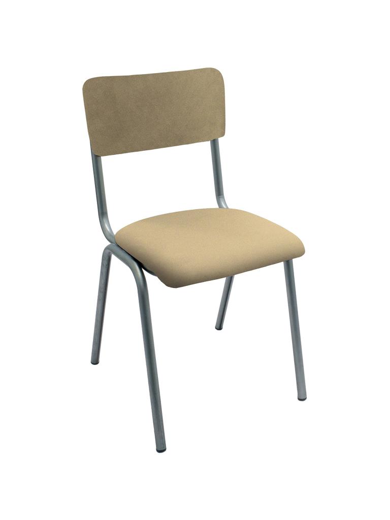 Chaise de restauration - Old School - Métal Vintage - Velours Taupe - G-Line