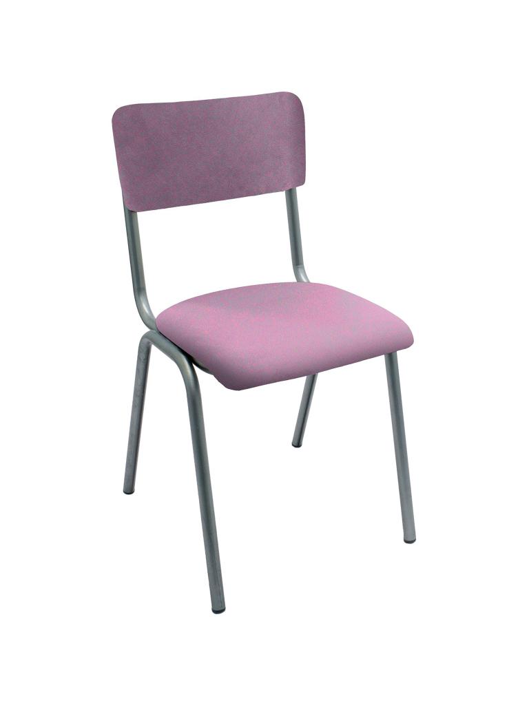 Chaise de restauration - Old School - Métal Vintage - Velours Vieux Rose - G-Line