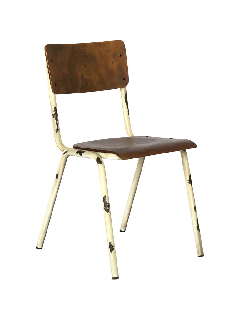 Chaise de restauration - Old School - Crème Vintage - Bois - G-Line