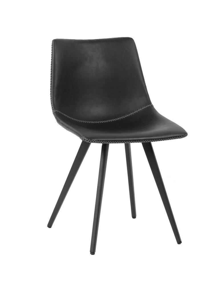 Chaise de restauration - Lambadas - Cuir PU / Acier - Gris - G-Line