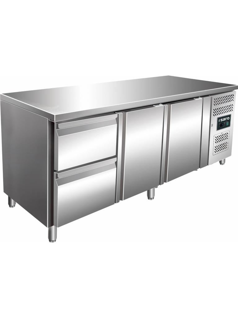 Etabli réfrigéré - Contrôle Digital de la Température - Inox - 465 Litres - 230V - H 89 x L 179,5 x P 70 CM - Saro - 323-10716