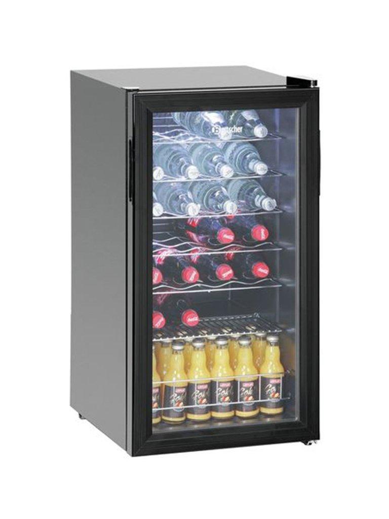 Réfrigérateur porte vitrée - 88 Litre - 1 Portes - Noir - Bartscher - 700082G