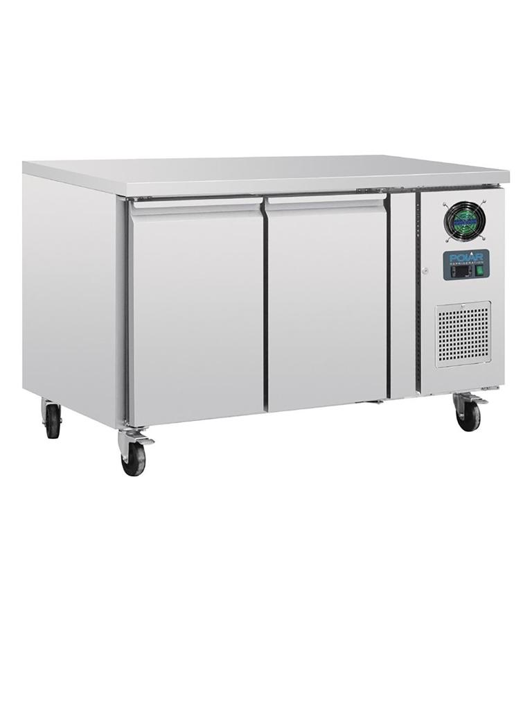 Etabli congélateur - 282 Litres - 2 portes - H 86 x 136 x 70 CM - 230 V - Inox - Polar - G599