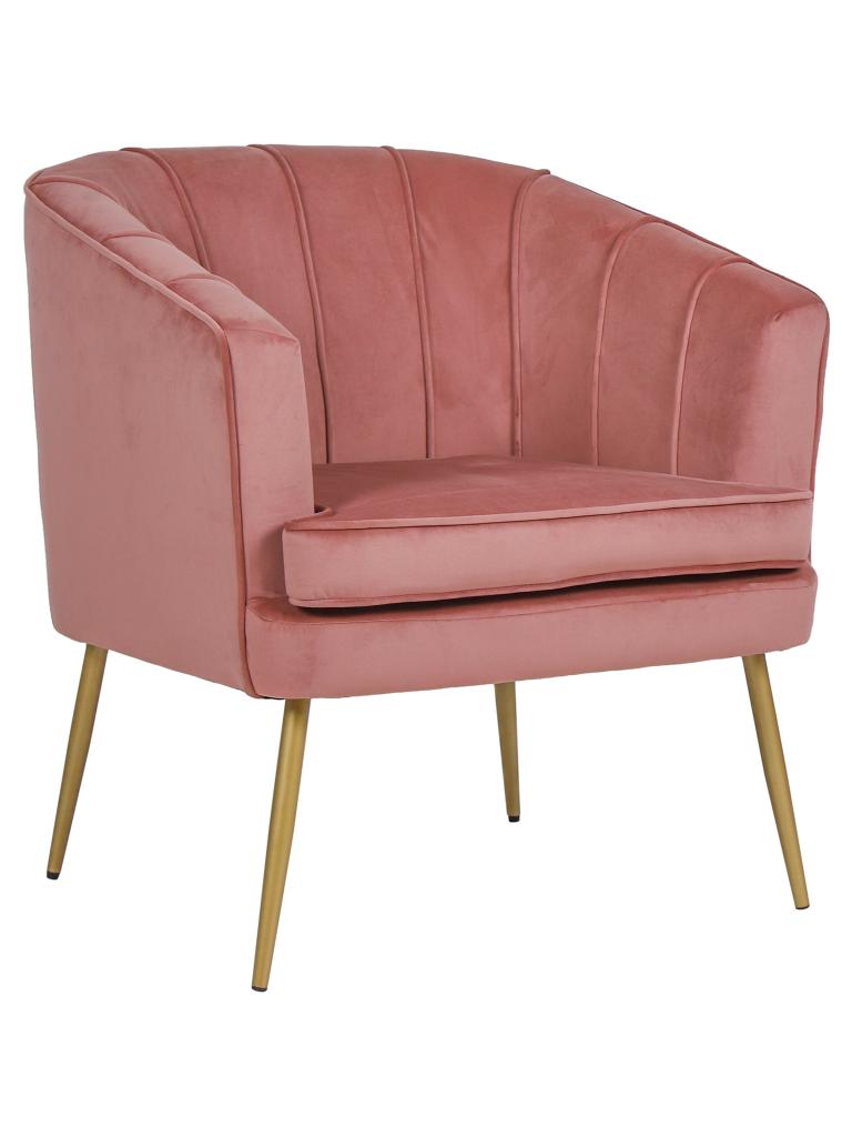 Fauteuil traiteur - Rest - 75 CM - Velours - Vieux Rose - G-Line