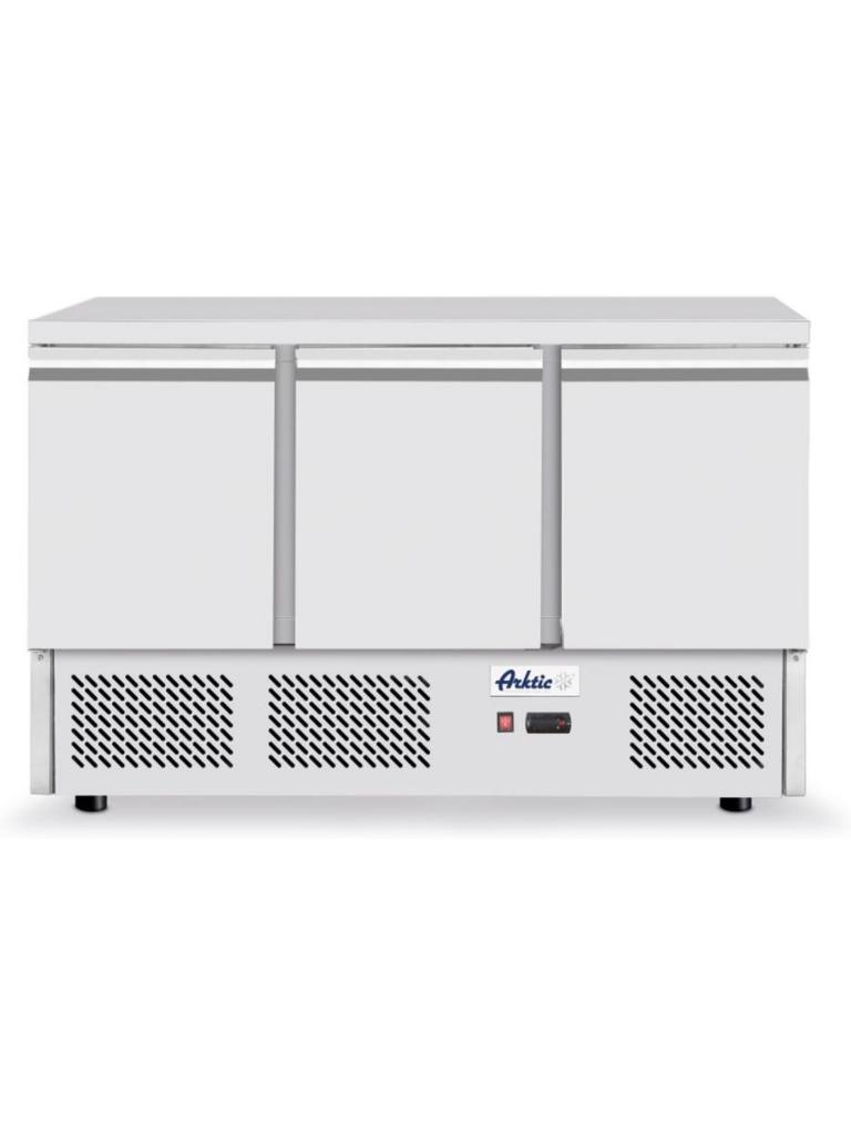 Banc réfrigérant 3 portes Kitchen Line 380L - Inox - H 88 X 70 X 136.5 CM - Arktic - 232026