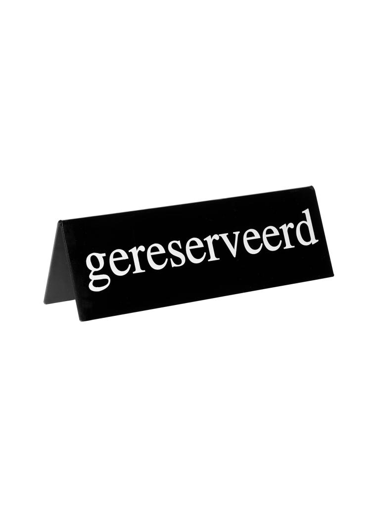 Tafelbordje Gereserveerd - Zwart - Kunststof - G-Line