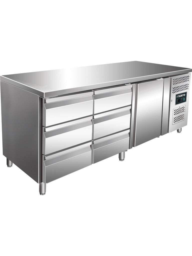 Etabli réfrigéré - 1 porte - H 95 x L 179,5 cm - inox - Saro - 323-10719