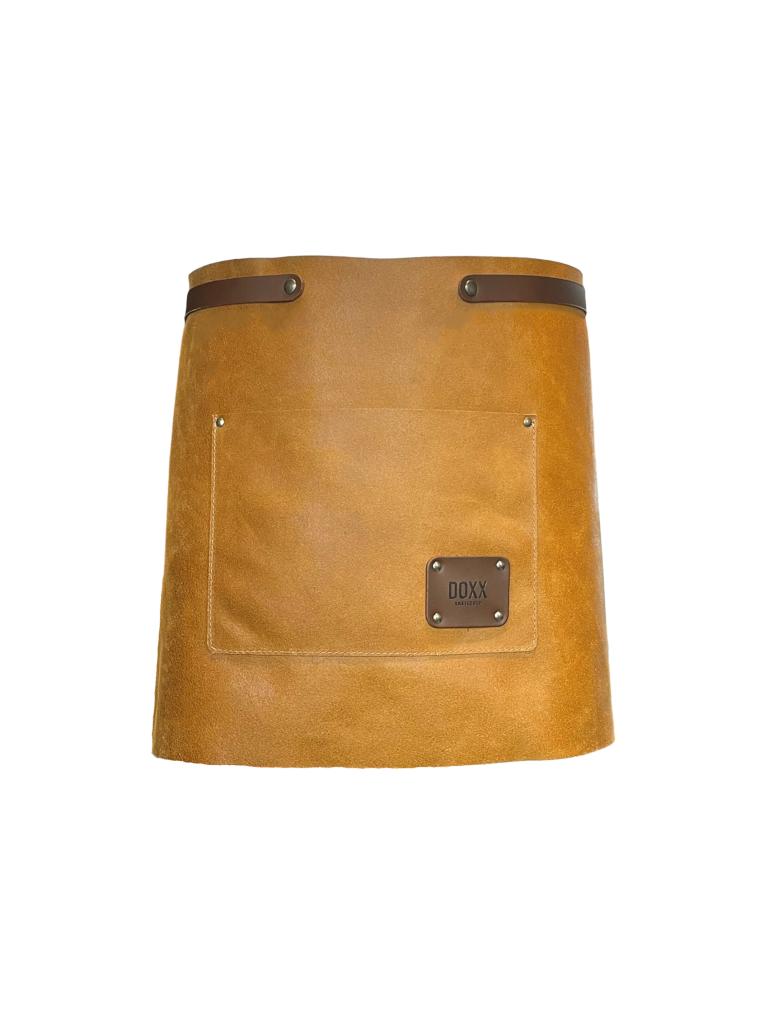 Tablier avec poche - Cuir - Tablier de taille - Sable - Cuir artisanal 