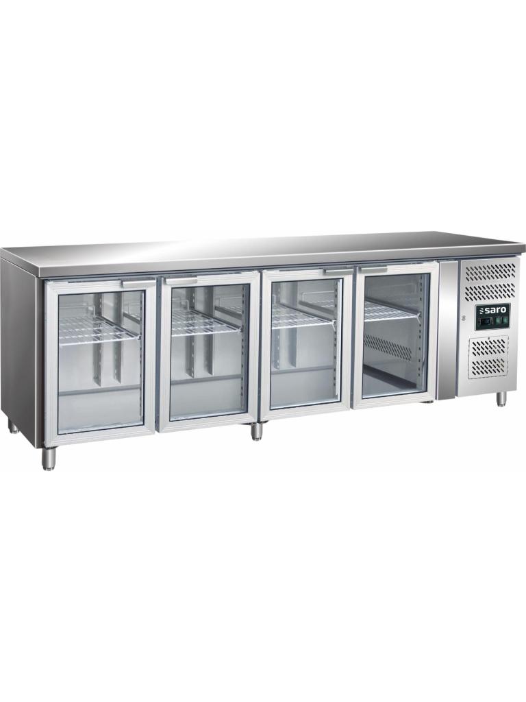 Etabli réfrigéré - 4 portes - H 95 x L 223 cm - 616 litres - inox - Saro - 323-3154