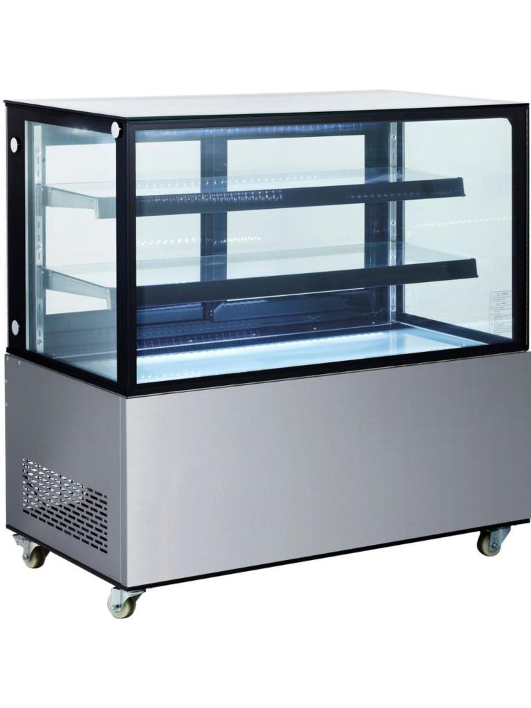 Vitrine réfrigérée 2 étagères - Inox - H 121 X 67.5 X 121.5 CM - Arktic - 233450