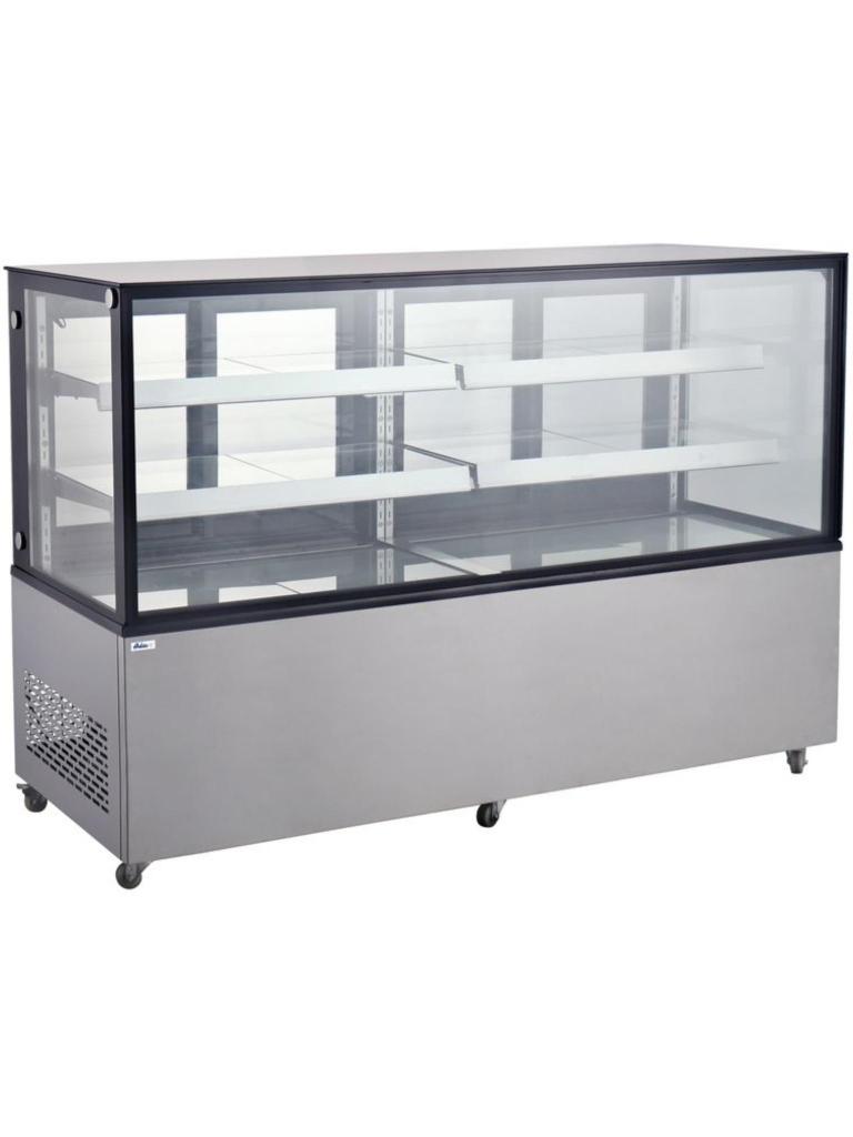 Vitrine réfrigérée 2 étagères - Inox - H 121 X 67.5 X 181.5 CM - Arktic - 233467