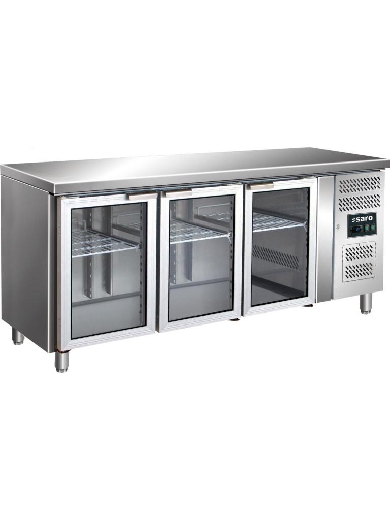 Etabli réfrigéré - 3 portes - H 95 x L 179,5 cm - 464 litres - inox - Saro - 323-3152