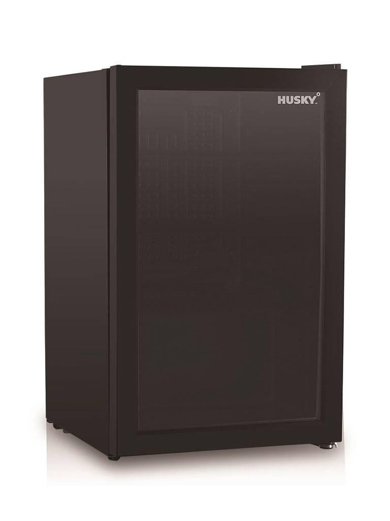 Husky - 71 litres - 1 porte - Noir - KK70-BK-NL-HU - Réfrigérateur porte vitrée
