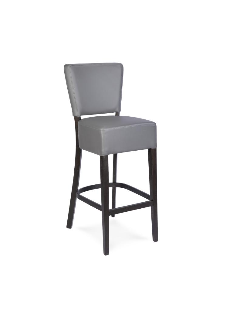 Tabouret de bar traiteur - Lisa - Avec dossier - Gris - Similicuir - G-Line