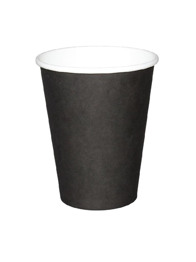 Gobelets à café jetables - 34 CL - 50 pièces - Noir - Ø 8,95 x H 11 CM - Carton - Fiesta - GF043